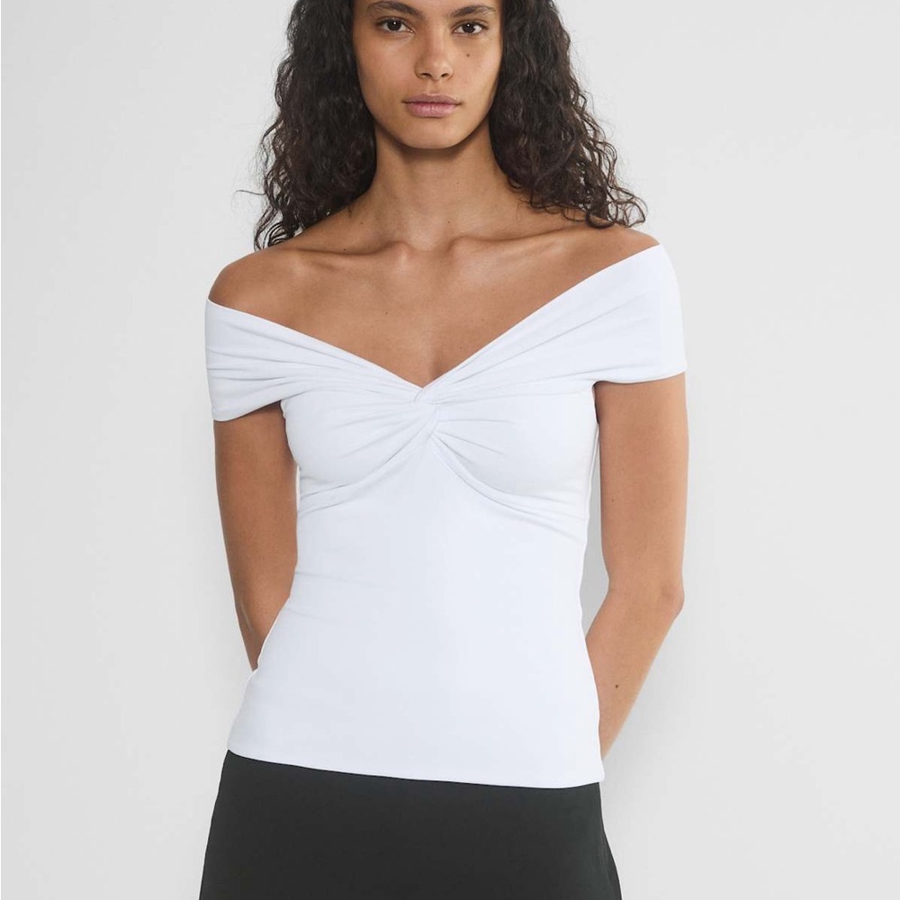 Aritzia Original Contour Twist Off-Shoulder Top
